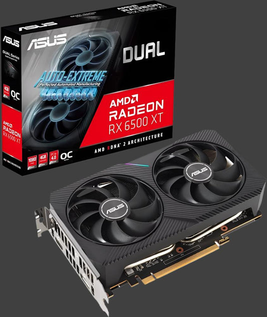 ASUS Dual Radeon™ RX 6500 XT OC Edition 4GB GDDR6