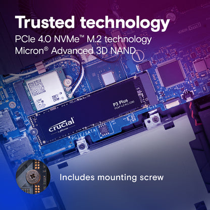 Crucial 1TB P3 Plus NVMe PCIe4 M.2 SSD